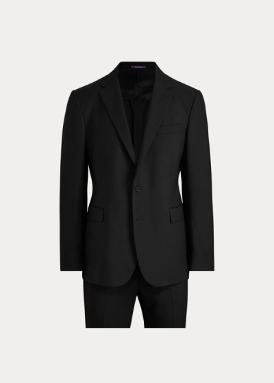 Trajes Ralph Lauren Hombre Negros - RLX Gregory Wool Twill - CEMNK4263